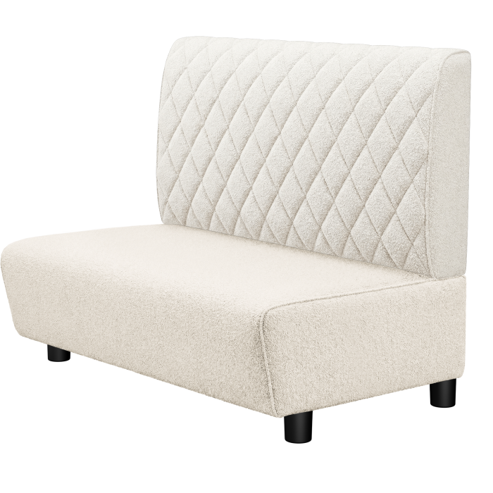 DENVER BIG | Gastrobank | B:H 100 x 103 cm | Creme | Raute | Teddystoff
