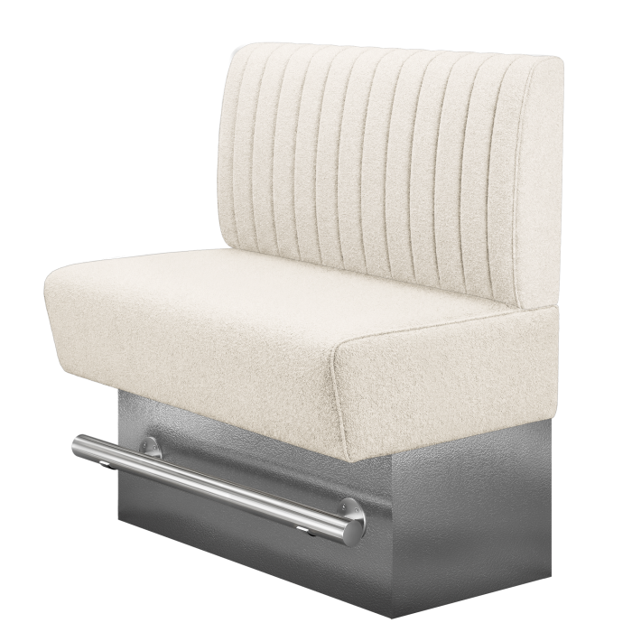 DENVER BIG | Gastro Hochbank | B:H 100 x 136 cm | Creme | Gestreift | Teddystoff