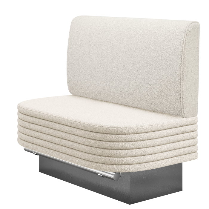 MATTHIAS | Gastro Hochbank | B:H 100 x 126 cm | Creme | Glatt | Teddystoff