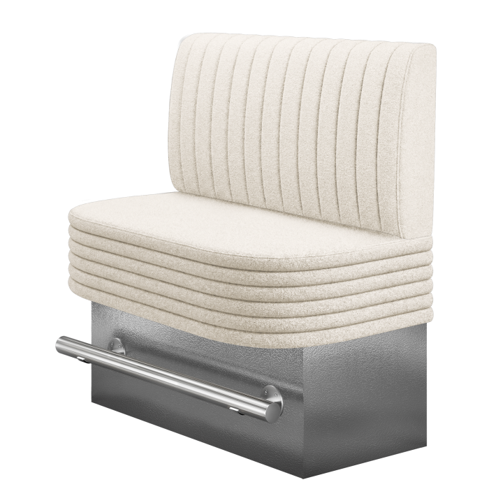 MATTHIAS | Gastro Hochbank | B:H 100 x 136 cm | Creme | Gestreift | Teddystoff