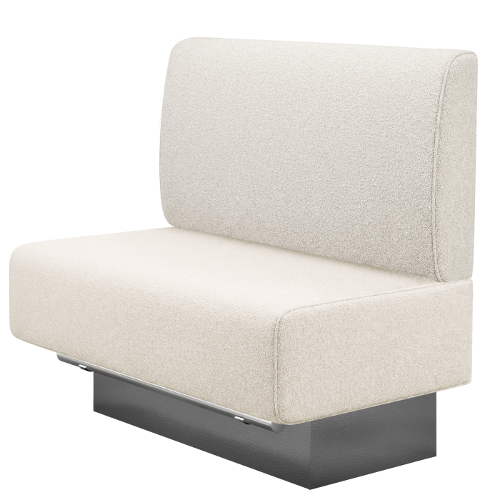 MELISSA | Gastro Hochbank | B:H 100 x 136 cm | Creme | Glatt | Teddystoff