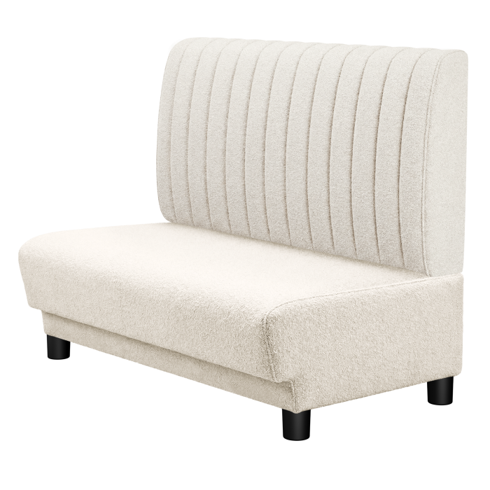 TATJANA | Gastro Lounge Bank | B:H 100 x 94 cm | Creme | Gestreift | Teddystoff
