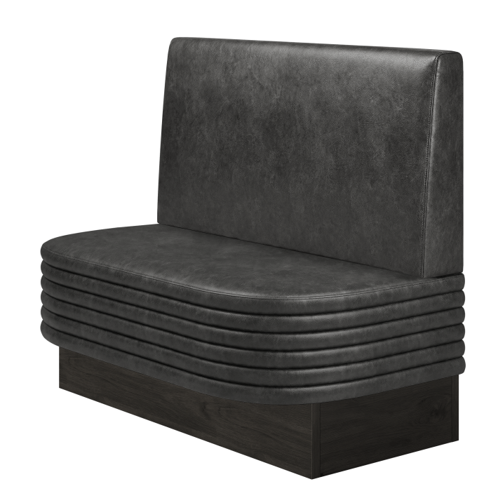 MATTHIAS | Gastrobank | B:H 100 x 103 cm | Schwarz | Glatt | Wildleder