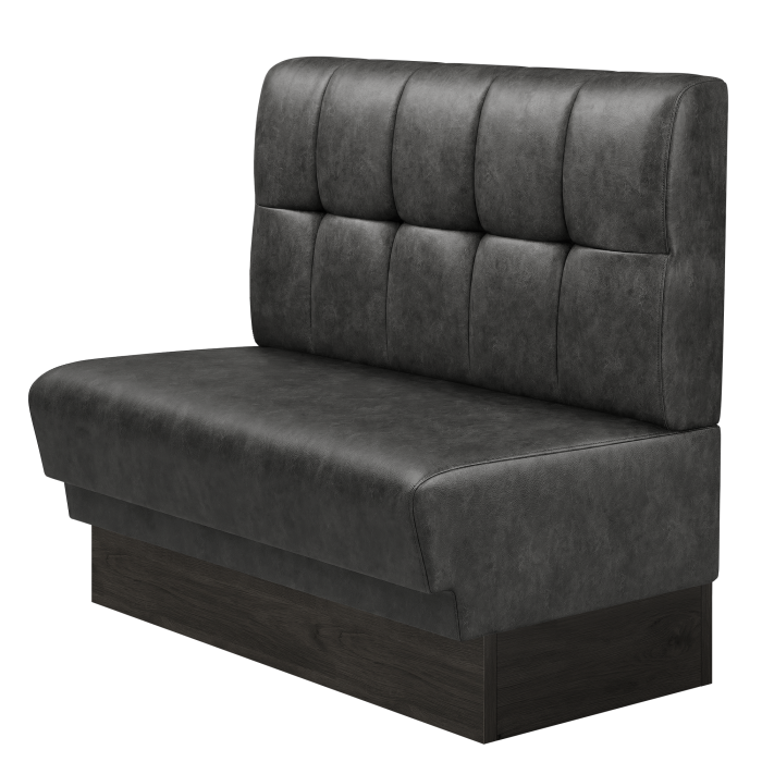 TATJANA | Gastrobank | B:H 100 x 103 cm | Schwarz | Button | Wildleder