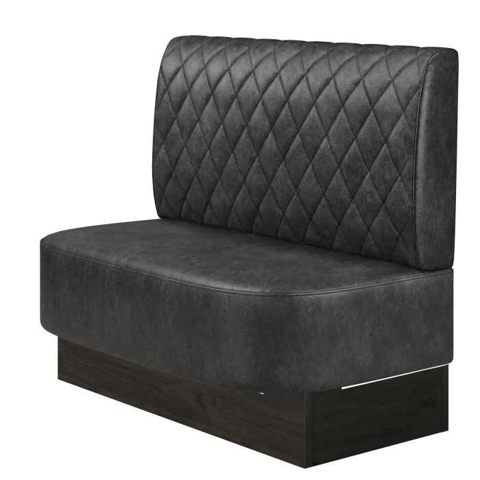 THOMAS | Gastrobank | B:H 100 x 103 cm | Wildleder | Raute | Wildleder
