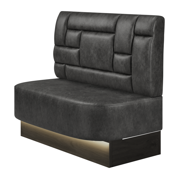 THOMAS | Gastrobank | B:H 100 x 103 cm | Wildleder | Tetris Design | Wildleder | LED