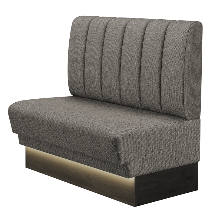 TATJANA | Gastrobank | B:H 100 x 103 cm | Grau | Gestreift | Stoff/Textil | LED