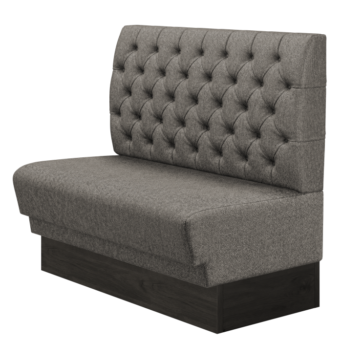 TATJANA | Gastrobank | B:H 100 x 103 cm | Grau | Chesterfield | Stoff/Textil