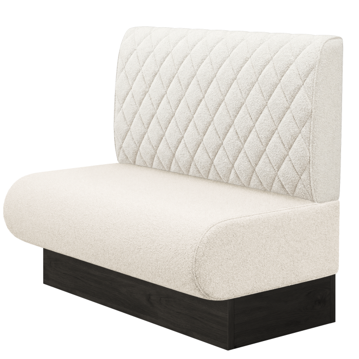NINVA | Gastrobank | B:H 100 x 103 cm | Creme | Raute | Teddystoff