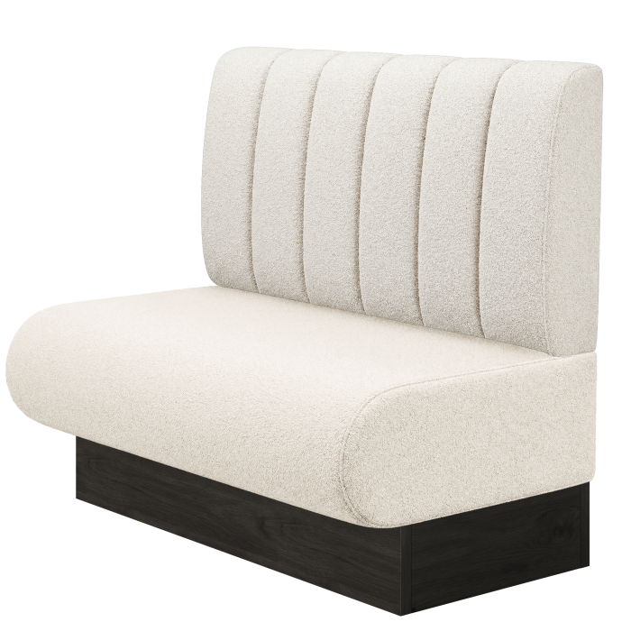 NINVA | Gastrobank | B:H 100 x 103 cm | Creme | Gestreift | Teddystoff