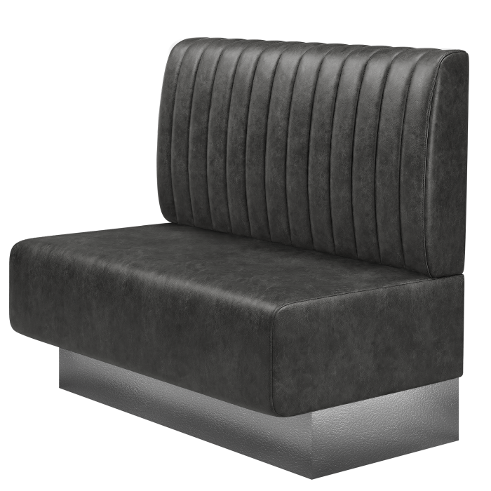 MELISSA | Gastrobank | B:H 100 x 103 cm | Schwarz | Gestreift | Wildleder
