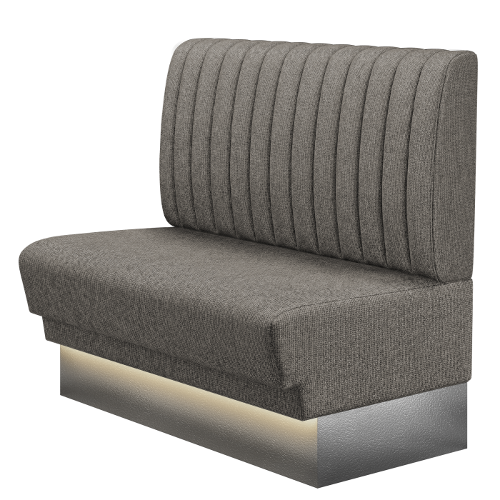 TATJANA | Gastrobank | B:H 100 x 103 cm | Grau | Gestreift | Stoff/Textil | LED