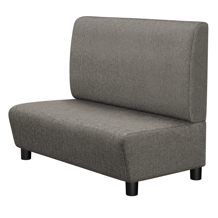 DENVER | Gastrobank | B:H 100 x 103 cm | Grau | Glatt | Stoff/Textil