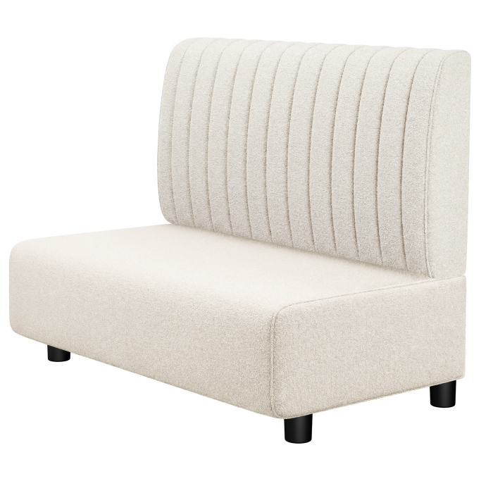 MELISSA | Gastrobank | B:H 100 x 103 cm | Creme | Gestreift | Teddystoff