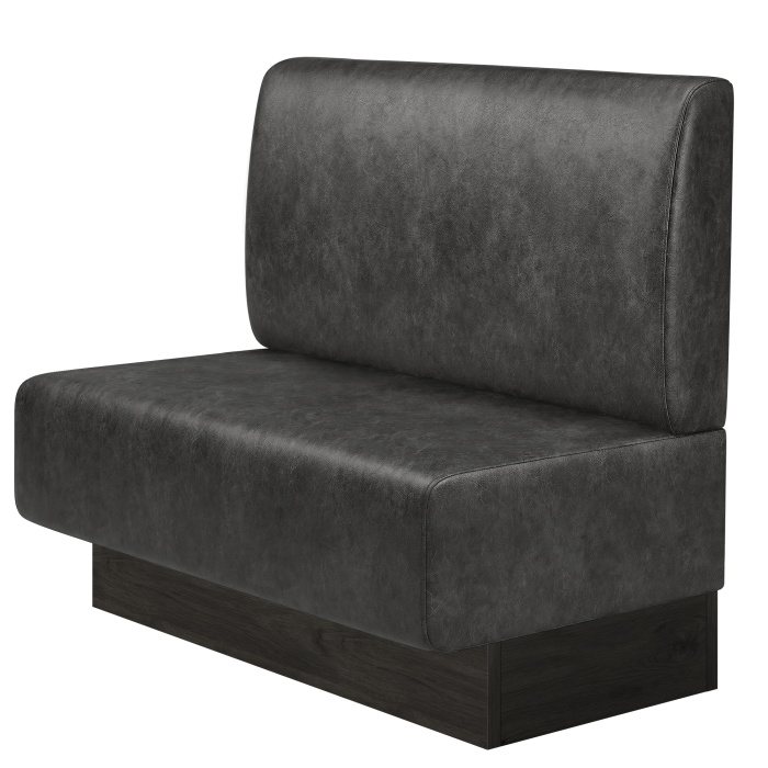 MELISSA | Gastrobank | B:H 100 x 103 cm | Schwarz | Glatt | Wildleder
