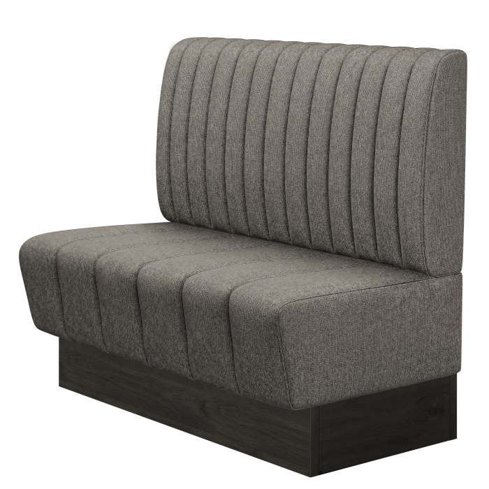 TANJA | Gastrobank | B:H 100 x 103 cm | Grau | Gestreift | Stoff/Textil