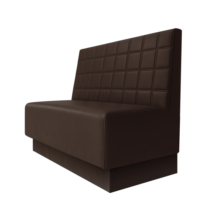 Schmidt | Gastrobank | B:H 100 x 100 cm | Braun | Blocks | Leder | Fußleiste Braun