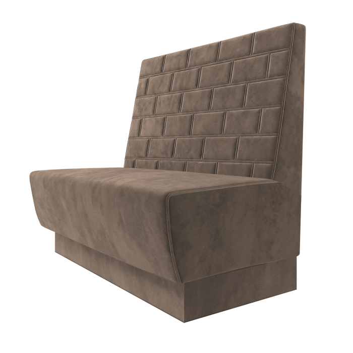 Meyer | Gastrobank | B:H 100 x 100 cm | Taupe | Stein | Samt | Fußleiste Taupe