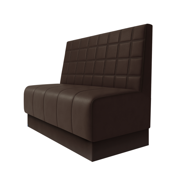 Fischer | Gastrobank | B:H 100 x 100 cm | Braun | Blocks | Leder | Fußleiste Braun