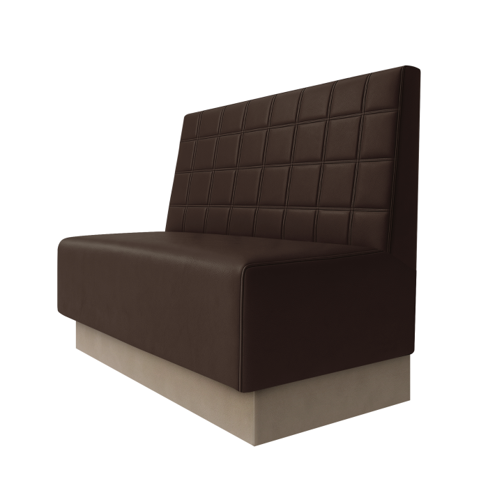 Schmidt | Gastrobank | B:H 100 x 100 cm | Braun | Blocks | Leder | Fußleiste Taupe