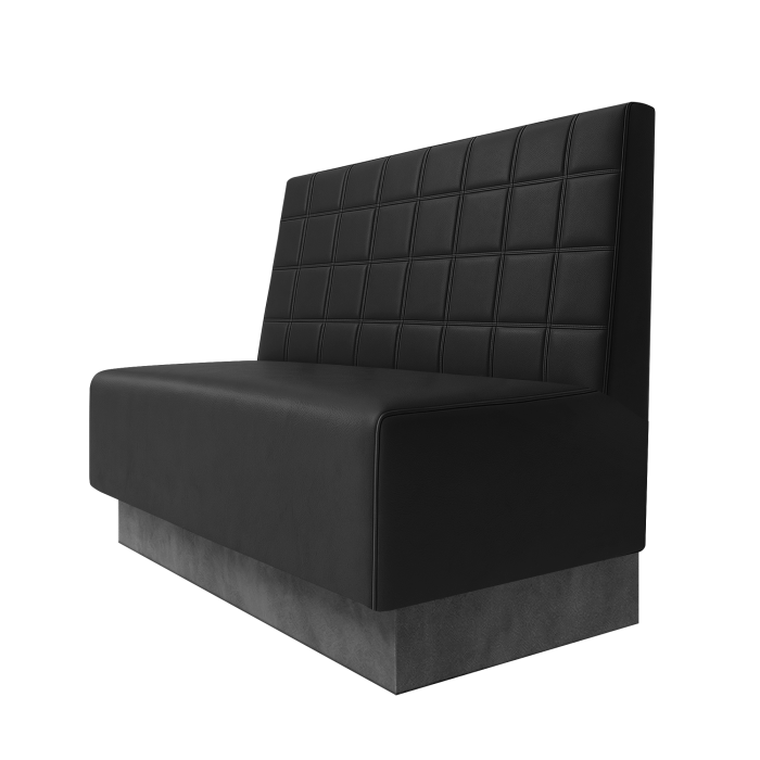 Schmidt | Gastrobank | B:H 100 x 100 cm | Schwarz | Blocks | Leder | Fußleiste Grau