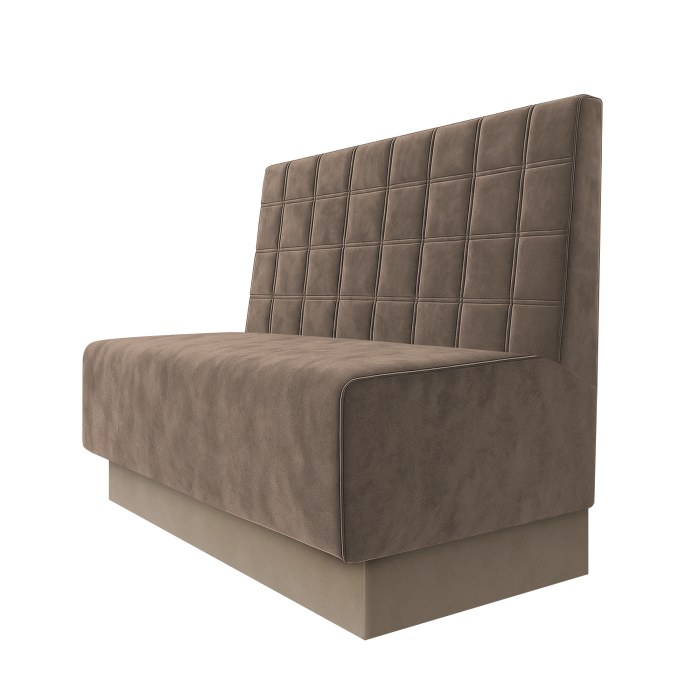 Schmidt | Gastrobank | B:H 100 x 100 cm | Taupe | Blocks | Samt | Fußleiste Taupe