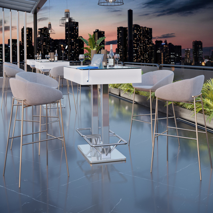 KOSELIG | LED klubb høybord | B:D:H 120 x 70 x 121 cm | RGB | batteri pakke KOSELIG | LED klubb høybord | B:D:H 120 x 70 x 121 cm | RGB | batteri pakke