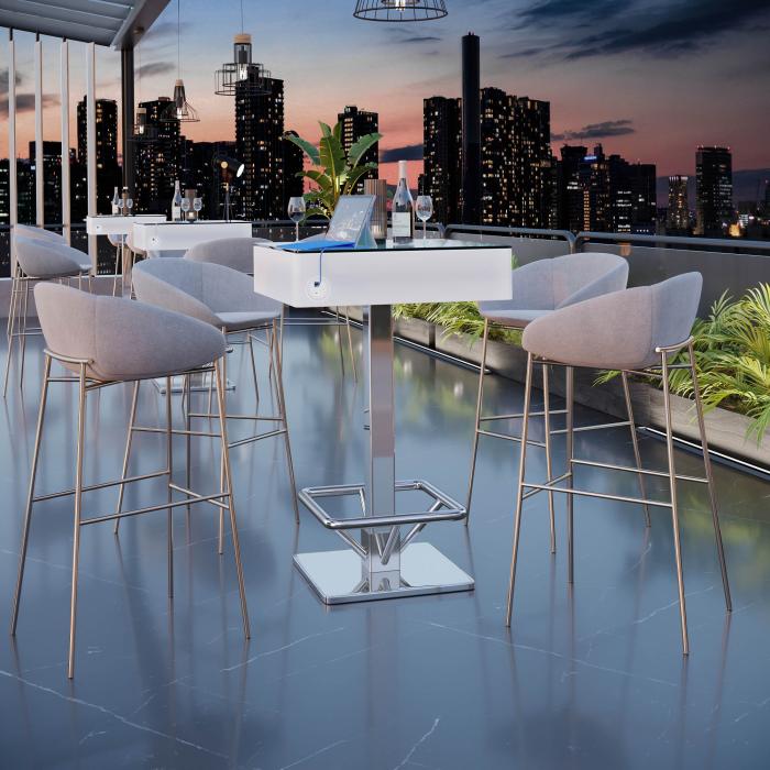 KOSELIG | LED klubb høybord | B:D:H 70 x 70 x 121 cm | RGB | batteri pakke KOSELIG | LED klubb høybord | B:D:H 70 x 70 x 121 cm | RGB | batteri pakke