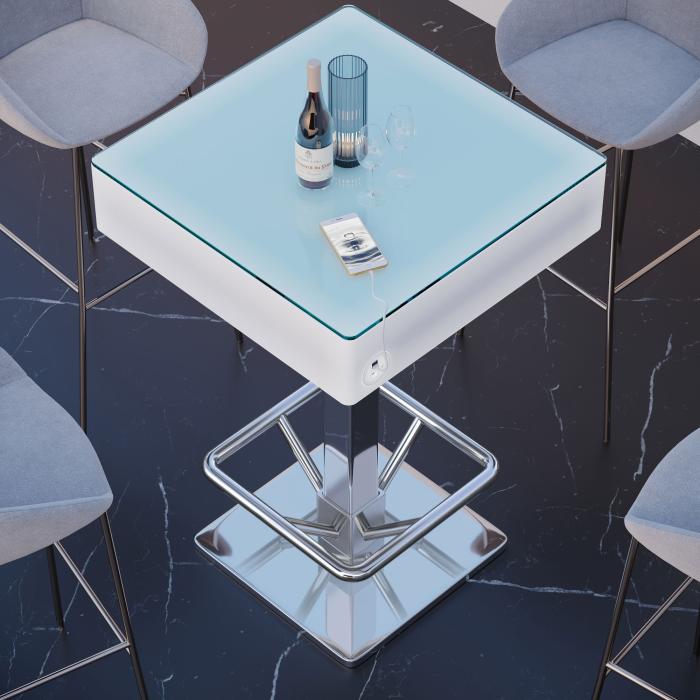 KOSELIG | LED klubb høybord | B:D:H 70 x 70 x 121 cm | RGB | batteri pakke KOSELIG | LED klubb høybord | B:D:H 70 x 70 x 121 cm | RGB | batteri pakke