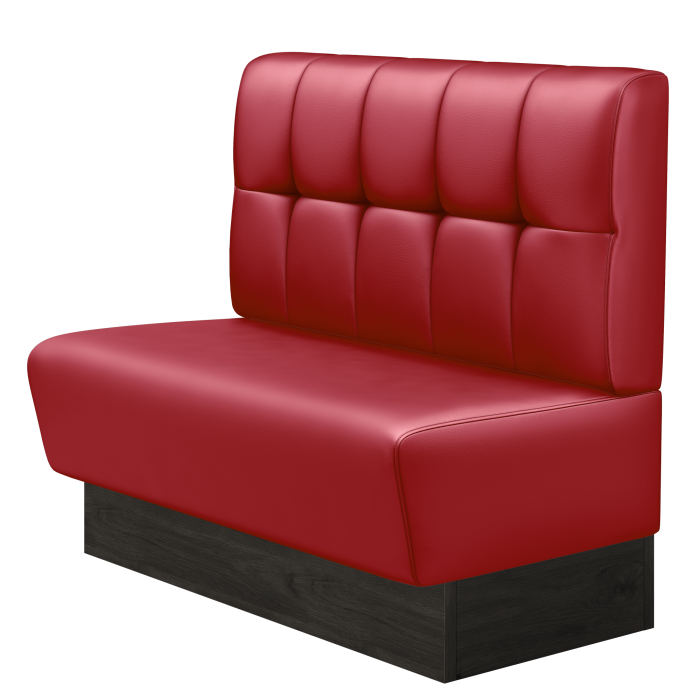 DENVER | Gastrobank | B:H 100 x 103 cm | Rot | Button | Leder