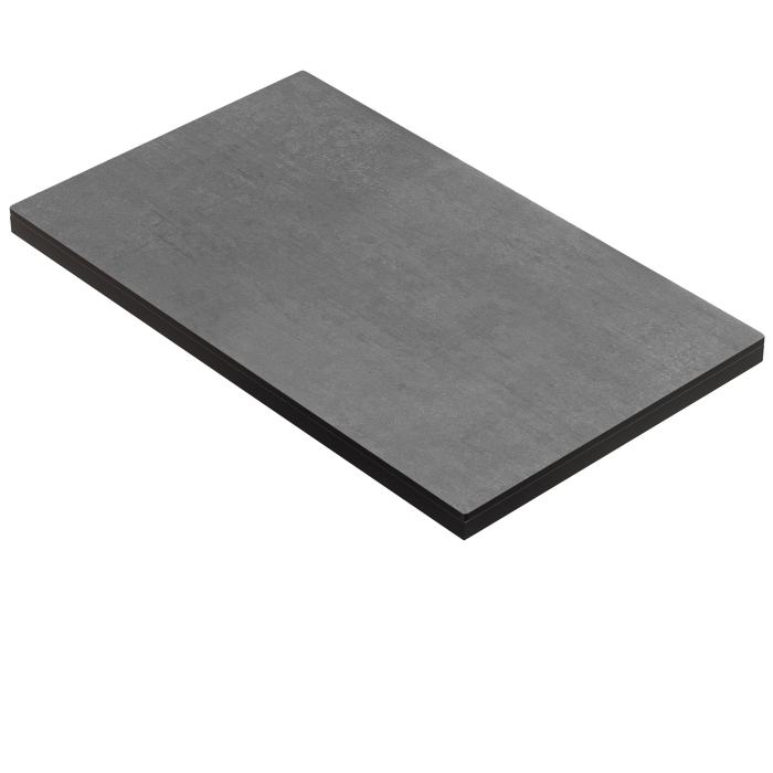 COMPACT STAAL | Gastro HPL Tafelblad | B:D 120 x 70 cm | 4,2 cm dik | Antraciet | Rechthoekig