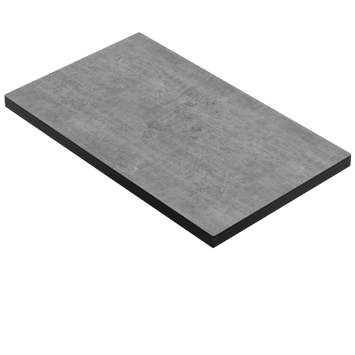 KOMPAKT STÅL | Gastro HPL bordplate | B:D 120 x 70 cm | 4,2 cm tykk | Betong | Rektangulær