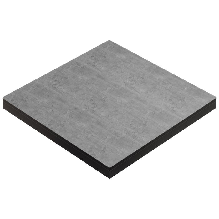 ACCIAIO COMPATTO | Piano del tavolo Gastro HPL | L:P 60 x 60 cm | Spessore 4,2 cm | Cemento | Quadrato