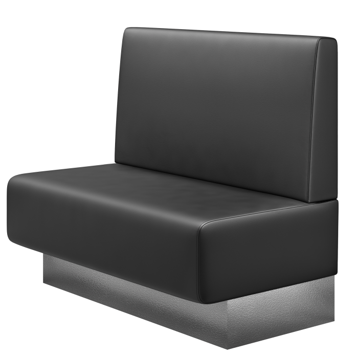 MELISSA | Gastrobank | B:H 100 x 103 cm | Schwarz | Glatt | Leder