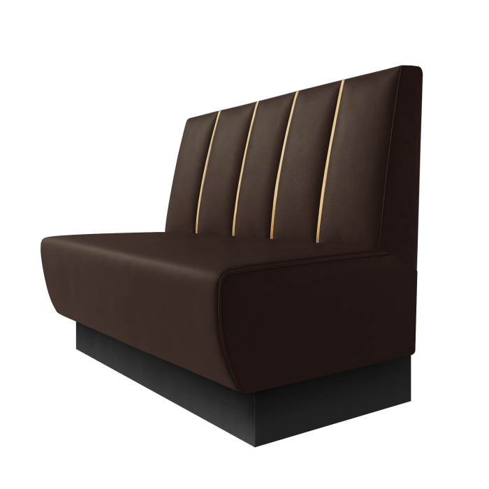 Meyer | Gastrobank | B:H 100 x 100 cm | Braun | Dubai | Leder | Fußleiste Schwarz
