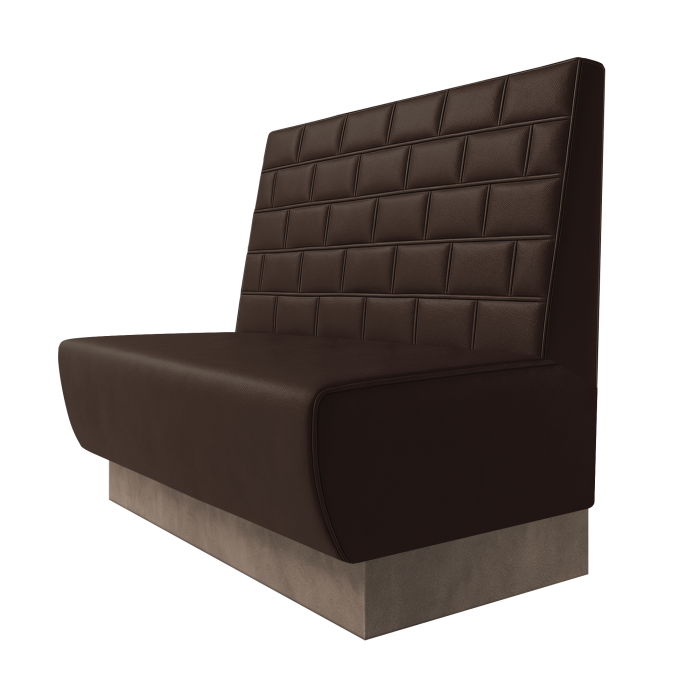 Meyer | Gastrobank | B:H 100 x 100 cm | Braun | Stein | Leder | Fußleiste Taupe
