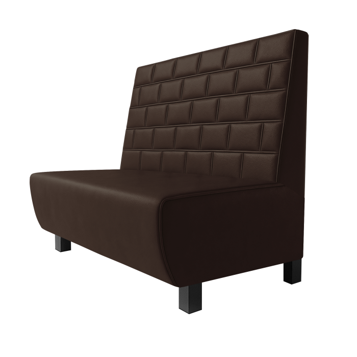 Meyer | Gastrobank | B:H 100 x 100 cm | Braun | Stein | Leder | Möbelfuß Schwarz