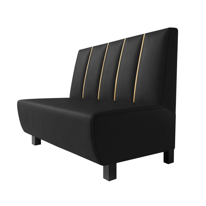 Meyer | Gastrobank | B:H 100 x 100 cm | Schwarz | Dubai | Leder | Möbelfuß Schwarz