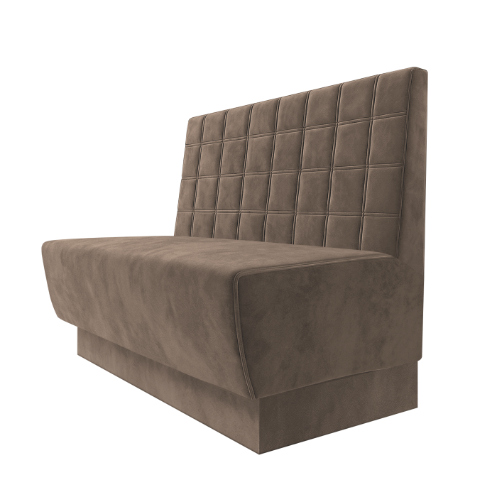 Meyer | Gastrobank | B:H 100 x 100 cm | Taupe | Blocks | Samt | Fußleiste Taupe
