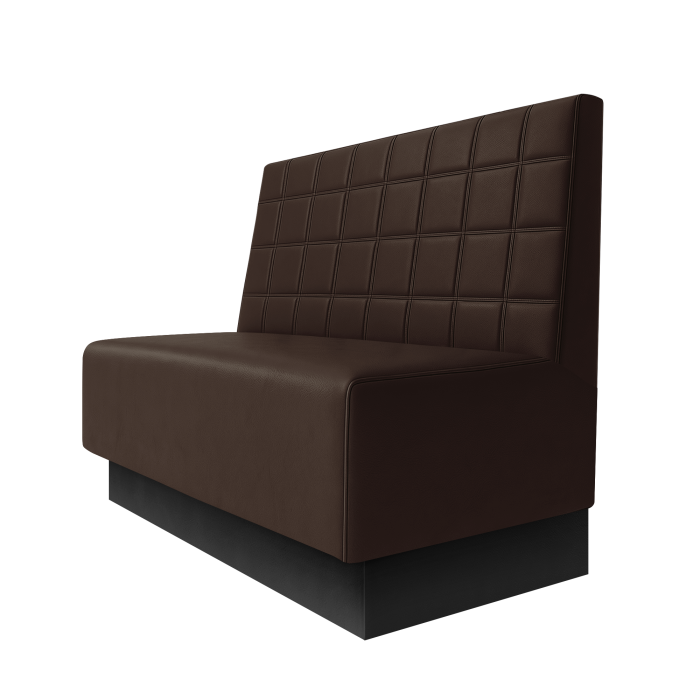 Schmidt | Gastrobank | B:H 100 x 100 cm | Braun | Blocks | Leder | Fußleiste Schwarz