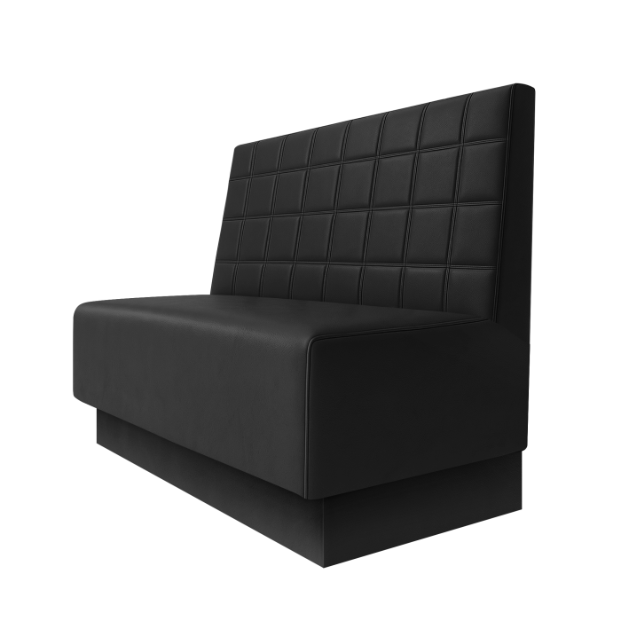 Schmidt | Gastrobank | B:H 100 x 100 cm | Schwarz | Blocks | Leder | Fußleiste Schwarz