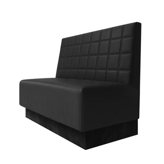 Schmidt | Gastrobank | B:H 100 x 100 cm | Schwarz | Blocks | Leder | Fußleiste Schwarz