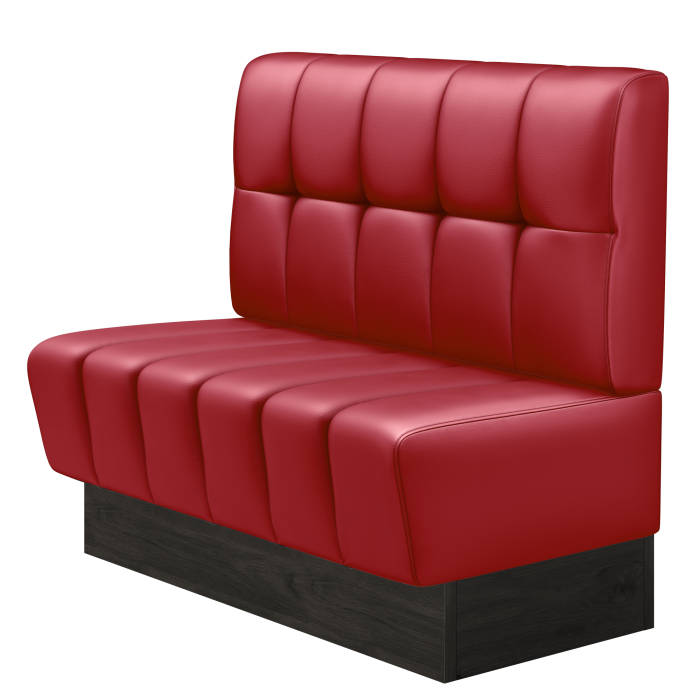TANJA | Gastrobank | B:H 100 x 103 cm | Rot | Button | Leder