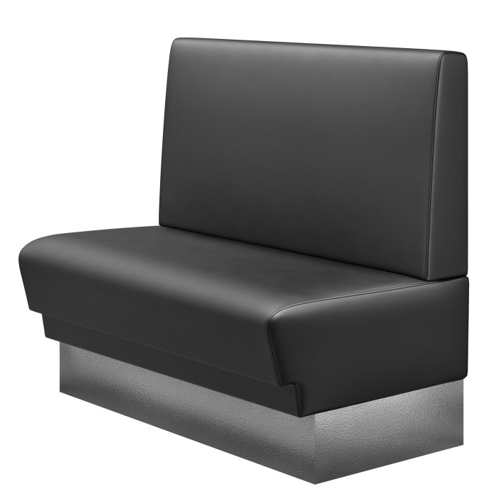 TATJANA | Gastrobank | B:H 100 x 103 cm | Schwarz | Glatt | Leder