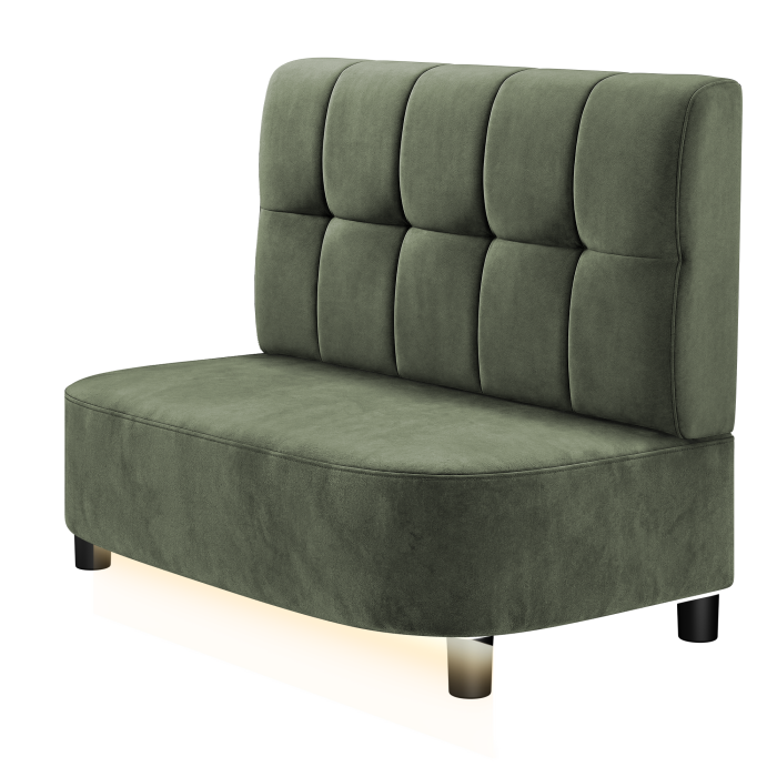 THOMAS | Gastrobank | B:H 100 x 103 cm | Samt | Button | Samt | LED