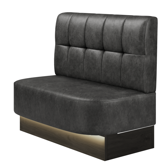 THOMAS | Gastrobank | B:H 100 x 103 cm | Wildleder | Button | Wildleder | LED