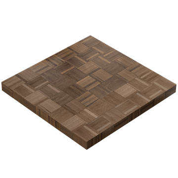 COLUMBIA | Gastro bordplate | 140 x 140 x 6 cm | Firkantet | Valnøtt