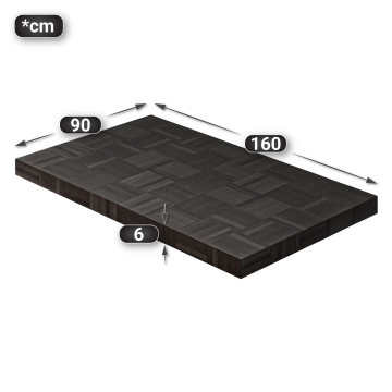 COLUMBIA | Gastro Tischplatte | 160 x 90 x 6 cm | Rechteckig | Schwarz