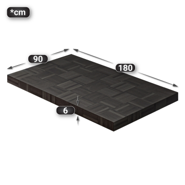 COLUMBIA | Gastro Tischplatte | 180 x 90 x 6 cm | Rechteckig | Schwarz