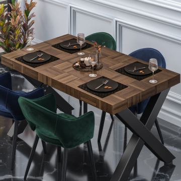 COLUMBIA | Gastro Tischplatte | 180 x 90 x 6 cm | Rechteckig | Walnuß
